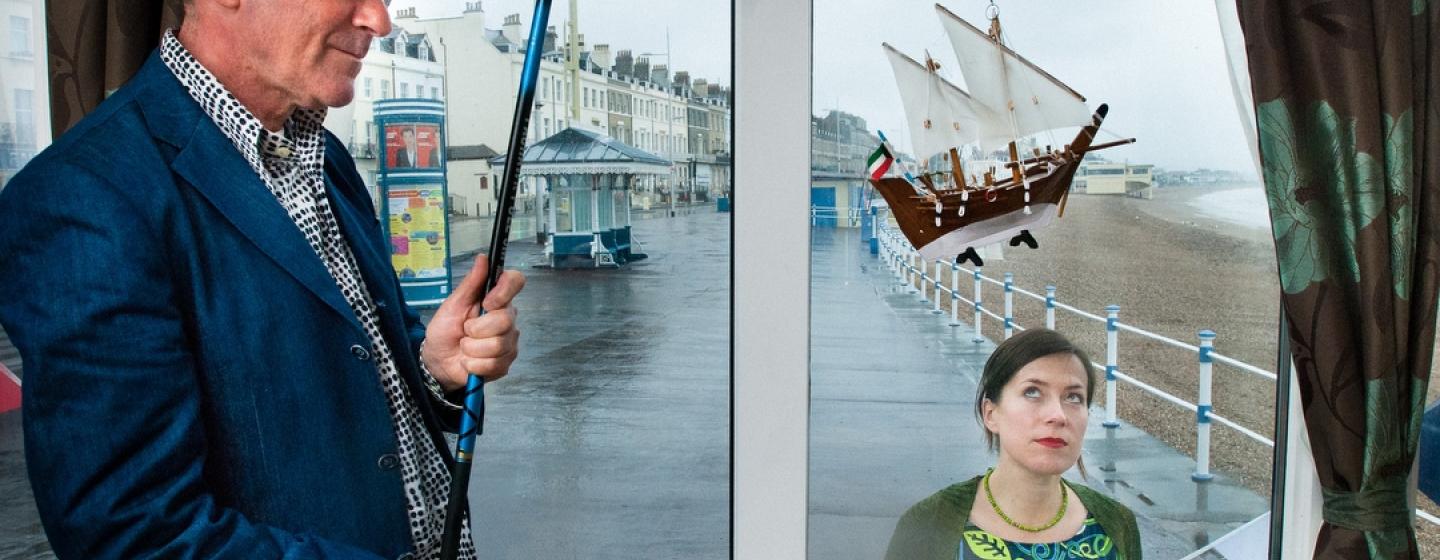 Crabman, Signpost and Bell mis-guided tours of Weymouth