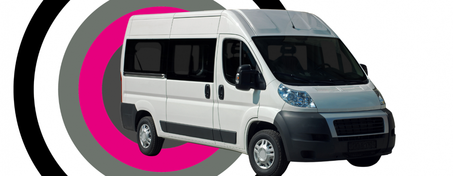a white minibus