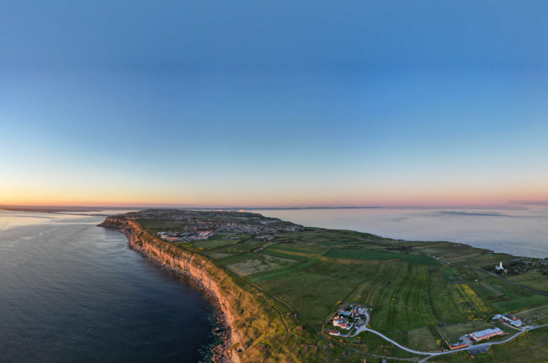 A colour photo of the tip of Portland with sea and sky Photo Chris Hornby
