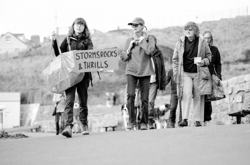 Storms and thrills - group of walkers