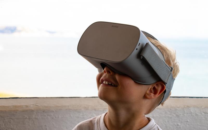 This Then is The Moon by George Roberts Photo Mike Petitdemange Picture of a boy with VR headset